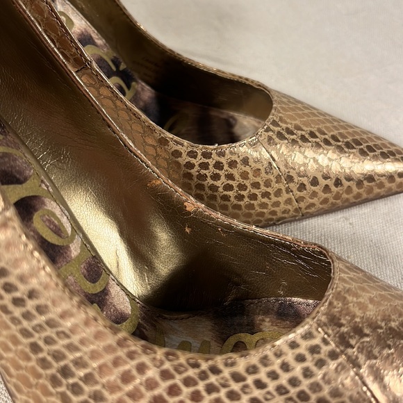 Sam Edelman “Danielle” gold print heels, size 7 - Picture 11 of 12